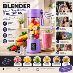 Portable Rechargeable Blender – USB Mini Smoothie & Juice Maker