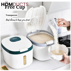 10kg Kitchen Moisture Proof Rice And Flour Container