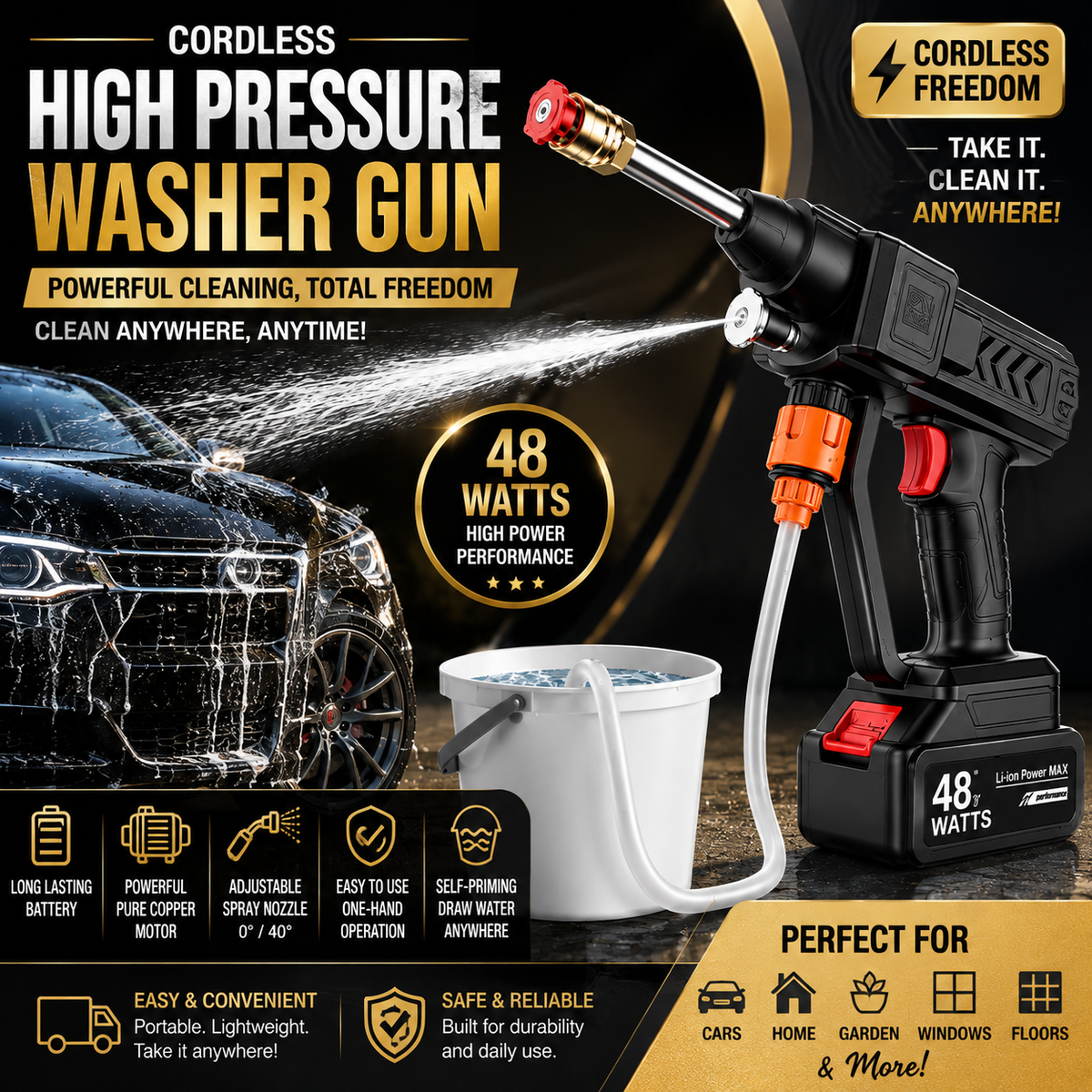 High pressure washer gun | 48 watt high quality