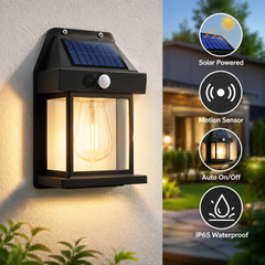 Solar Outdoor & Camping Light with Motion Sensor, Automatic Night Lighting & Waterproof Design