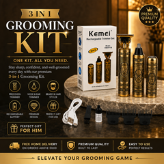 3 in 1 grooming kit | Multiple trimming attachments