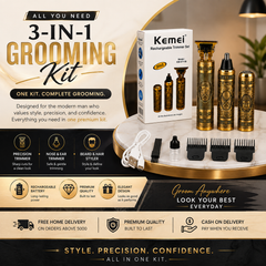 3 in 1 grooming kit | Multiple trimming attachments
