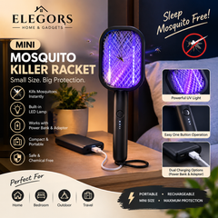 Mosquito Killer Racket – Portable Electric Bug Zapper with Power Bank and Adapter Support for Home